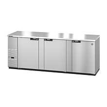 Hoshizaki BB95-S 95" Stainless Steel Back Bar Cooler with 3 Locking Swinging Solid Doors - 33 Cu. Ft.