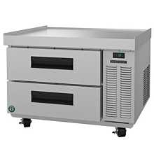 Hoshizaki CR36A 36" Steelheart Series One-Section Refrigerated Chef Base Prep Table with 2 Stainless Drawers