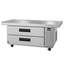 Hoshizaki CR60A 60" Steelheart Series One-Section Low-Profile Refrigerated Chef Base Prep Table with 2 Stainless Drawers