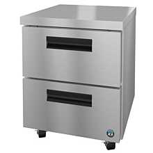 Hoshizaki UF27B-D2 27" Steelheart Series One-Section Undercounter Freezer with 2 Stainless Steel Drawers - 7 Cu. Ft.