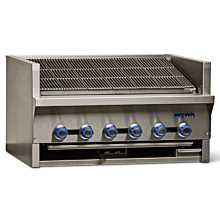 Imperial IAB-36 36" Stainless Steel Gas Countertop Steakhouse Charbroiler with 6 Radiant Burners