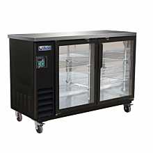 IKON IBB61-2G-24 61" Two Glass Swing Door Back Bar Refrigerator, 24" Narrow Depth