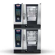 Rational 34" Double Stack iCombi Pro 6-Half Size Electric Combi Ovens - 3 PH