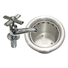 Global IDWB-4 7" Ice Cream Dipper Well and Faucet Set