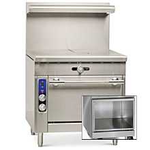 Imperial IHR-2FT-XB-NG Spec Series 36" Two 18" French Tops Open Cabinet Base Heavy Duty Natural Gas Range
