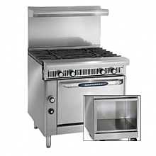 Imperial IHR-4-XB-NG Spec Series 36" 4 Burner Open Cabinet Base Heavy Duty Natural Gas Range