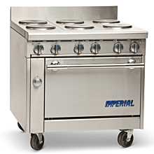 Imperial IHR-6-E 36" Electric 6 Round Elements Solid Top with One Standard Oven