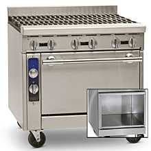 Imperial IHR-6-XB-NG Spec Series 36" 6 Burner Open Cabinet Base Heavy Duty Natural Gas Range