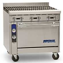 Imperial IHR-6-C-NG Spec Series 36" 6 Burner Convection Oven Heavy Duty Natural Gas Range