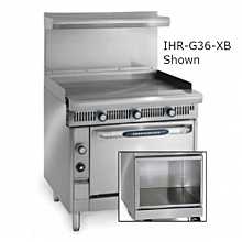 Imperial IHR-GT-24-XB-NG Spec Series 24" Griddle Heavy Duty Open Cabinet Base Natural Gas Range w/ Thermostatic Controls - 60,000 BTU