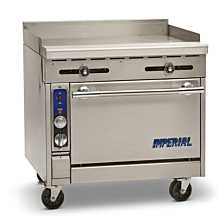 Imperial IHR-GT36-C 36" Stainless Steel Griddle Top Thermostatic Controls Gas Spec Series Heavy Duty Convention Oven 