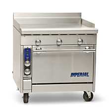 Imperial IHR-GT36-E-C 36" Stainless Steel Griddle Top Thermostatic Controls Electric Spec Series Heavy Duty Convention Oven