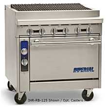 Imperial IHR-RB-C-NG Spec Series 36" Radiant Char-Broiler Heavy Duty Natural Gas Range w/ Convection Oven - 130,000 BTU