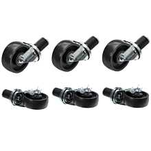 Imperial Set of Six 6" Swivel Casters (3 with Brakes)
