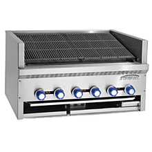 Imperial IAB-60 60" Stainless Steel Gas Countertop Steakhouse Charbroiler with 10 Radiant Burners