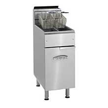 Imperial IFS-2525 15" Natural Gas Floor Model 25Lb. Capacity Each Two Half Size Pots Fryer