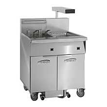 Imperial IFSCB175EUT 39" Electric Floor Model 75Lb. Capacity Fryer with Tilt-up Elements and Electronic Thermostat