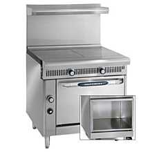 Imperial IHR-2HT-XB-NG Spec Series 36" Two 18" Hot Tops Heavy Duty Natural Gas Range w/ Open Cabinet Base