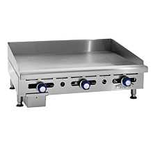 Imperial IMGA-2428-NG 24" Natural Gas Countertop Two Burners Griddle with Manual Controls