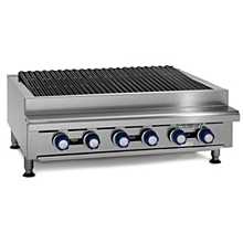 Imperial IRB-24 24" Stainless Steel Gas Countertop Charbroiler with 4 Radiant Burners