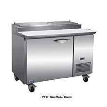 IKON IPP47-2D 47" One Door Refrigerated Pizza Prep Table, 6 Pans, Two Drawer