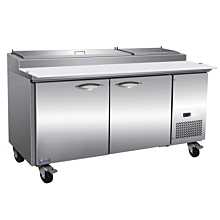IKON IPP71 71" Two Door Refrigerated Pizza Prep Table, 9 Pans