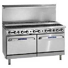 Imperial IR-10-SU-C-NG Pro Series 60" 5 Burner & 5 Stand Up Burner Natural Gas Restaurant Range w/ Convection Oven & Standard Oven