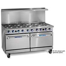 Imperial IR-12-E 72" 12 Round Element Electric Restaurant Range with 2 Standard Ovens - Pro Series