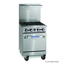 Imperial IR-2-G12 24" Gas Restaurant Range with 12" Griddle and 2 Burners with Standard Oven