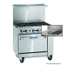 Imperial IR-2-G24-C 36" Gas Restaurant Range with 2 Open Burners 24" Griddle and Convection Oven