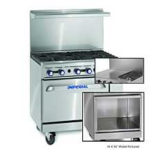 Imperial IR-2-G24-XB 36" Gas Restaurant Range with 2 Open Burners 24" Griddle And Open Cabinet