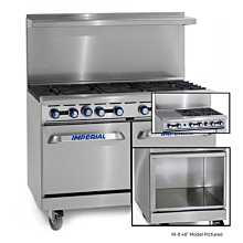 Imperial IR-2-G36-C-XB 48" Gas Restaurant Range with 2 Open Burner with 36" Griddle 1 Convection Oven and 1 Open Cabinet