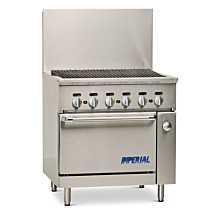 Imperial IR-36BR-C-NG Pro Series 36" Charbroiler Convection Oven Natural Gas Range Match - 120,000 BTU