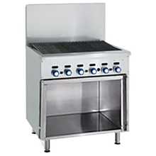 Imperial IR-36BR-XB-NG Pro Series 36" Radiant Char-Broiler Heavy Duty Open Cabinet Base Natural Gas Restaurant Range