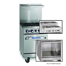 Imperial IR-4-SU-XB 24" Gas Restaurant Range with 2 Open Burners, 2 Step-up Open Burners, and Open Cabinet