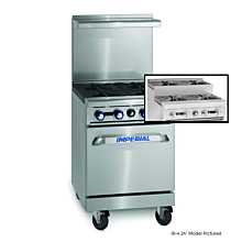 Imperial IR-4-SU 24" Gas Restaurant Range with 2 Open Burners, 2 Step-up Open Burners, and Space Saver Oven