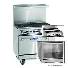 Imperial IR-6-SU-XB 36" Gas Restaurant with 6 Burners and Open Cabinet