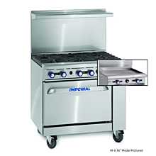 Imperial IR-G36 36" Gas Restaurant Range with Griddle and Standard Oven