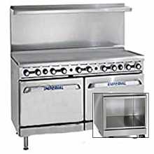 Imperial IR-G60T-E-XB 60" Electric Thermostatic Griddle Restaurant Range with Standard Oven & Open Cabinet Base - Pro Series