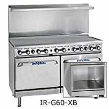 Imperial IR-G72-XB-NG Pro Series 72" Griddle Standard Oven & Open Cabinet Base Natural Gas Restaurant Range - 155,000 BTU