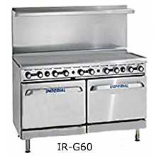 Imperial IR-G72-NG Pro Series 72" Griddle Natural Gas Restaurant Range w/ 2 Standard Ovens - 190,000 BTU