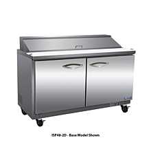 IKON ISP36-2D 36" Two Section One Door Standard Top Refrigerated Sandwich/Salad Prep Table, 10 Pans, 2 Drawers