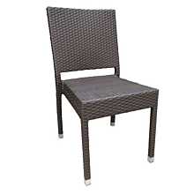 JMC Furniture Balboa Outdoor Synthetic Chocolate Weave Seat & Back Chair w/ Aluminum Frame