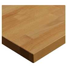  Round Solid Beechwood Plank-Style Natural 1 1/4
