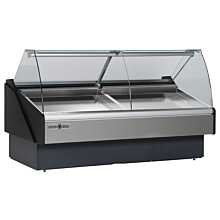 Hydra-Kool KFM-CG-40-S 40" Refrigerated Curved Glass Fresh Meat Deli Case - Self Contained