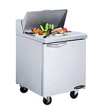 Kool-It KST-27-1 27" Refrigerated Salad / Sandwich Prep Table - Open with Food