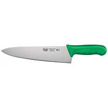 Winco KWP-100G Stal 10" Chef's Knife with Green Handle