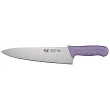 Winco KWP-100P 10" Allergen Free Chef's Knife with Purple Handle