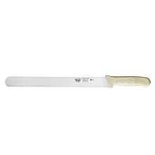 Winco KWP-121 Stal 12" Straight Bread Knife with White Handle