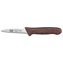 Winco KWP-30N Stal 3-1/4" Paring Knife with Brown Polypropylene Handle, 2-Pack